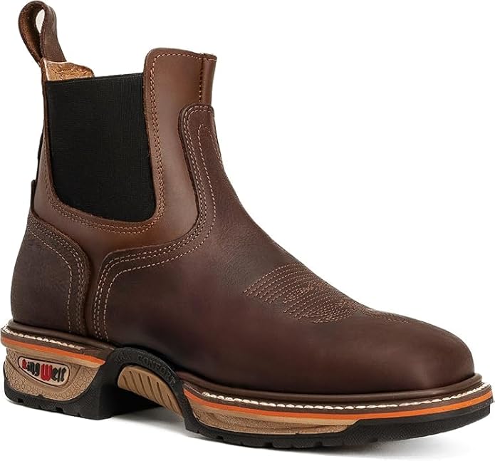 King Welt 3060 Buffalo Razor Square Toe Ankle Work Boots - OriginalWestern.com
