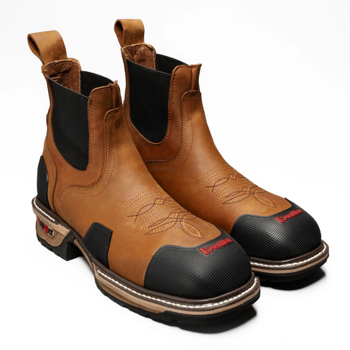 King Welt 3161 Buffalo Razor Square Toe Ankle Work Boots with Composite Toe - OriginalWestern.com