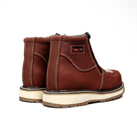 King Welt 335 Ultra Flex Zipper Double Density Work Boots Medallion - Burgundy - OriginalWestern.com