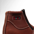 King Welt 335 Ultra Flex Zipper Double Density Work Boots Medallion - Burgundy - OriginalWestern.com