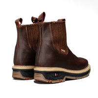 King Welt 6” KW-3078 Square Toe Chelsea Short Work Boots – Brown - OriginalWestern.com