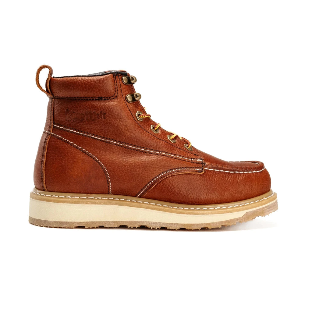 King Welt 6” Wedge Moc Toe Calexico Work Boots – Tan - OriginalWestern.com