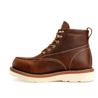 King Welt Apache 6” Moc Toe Work Boots – Dark Brown - OriginalWestern.com