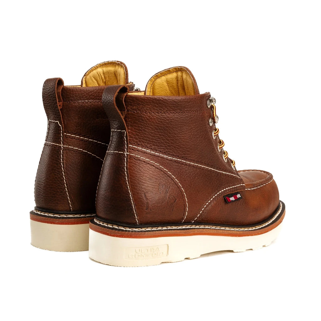 King Welt Apache 6” Moc Toe Work Boots – Dark Brown - OriginalWestern.com