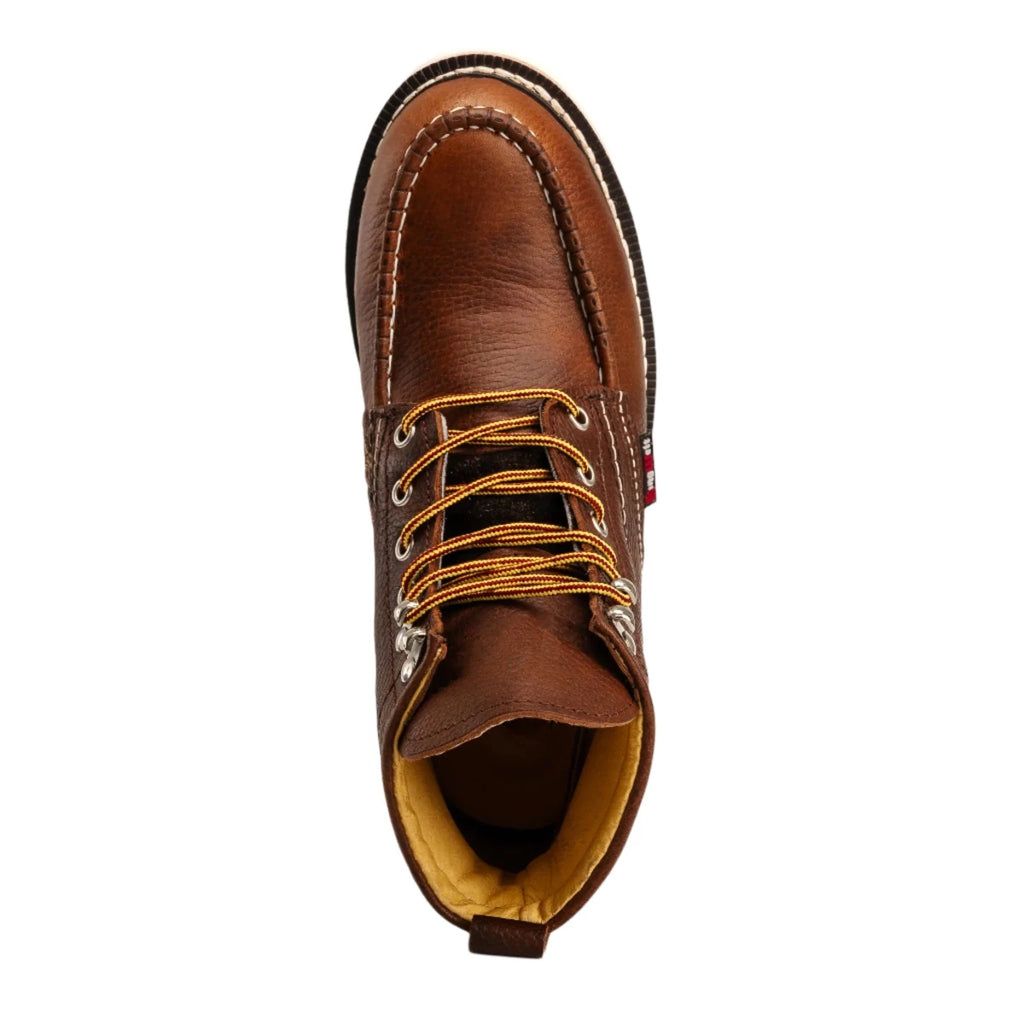 King Welt Apache 6” Moc Toe Work Boots – Dark Brown - OriginalWestern.com