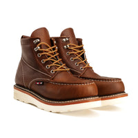 King Welt Apache 6” Moc Toe Work Boots – Dark Brown - OriginalWestern.com