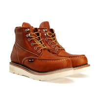 King Welt Apache 6” Moc Toe Work Boots – Tan - OriginalWestern.com