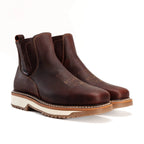 King Welt Arizona 6” Pull Up Square Toe Ankle Work Boots – Merlot - OriginalWestern.com