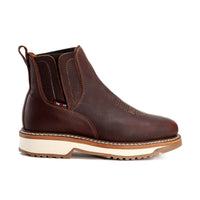 King Welt Arizona 6” Pull Up Square Toe Ankle Work Boots – Merlot - OriginalWestern.com