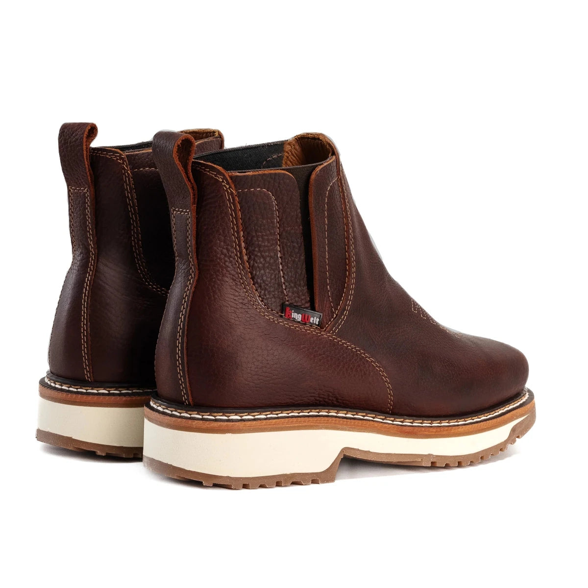 King Welt Arizona 6” Pull Up Square Toe Ankle Work Boots – Merlot - OriginalWestern.com