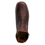 King Welt Arizona 6” Pull Up Square Toe Ankle Work Boots – Merlot - OriginalWestern.com
