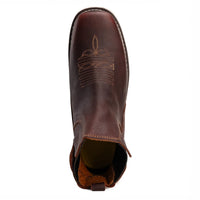 King Welt Arizona 6” Pull Up Square Toe Ankle Work Boots – Merlot - OriginalWestern.com