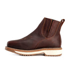 King Welt Arizona 6” Pull Up Square Toe Ankle Work Boots – Merlot - OriginalWestern.com