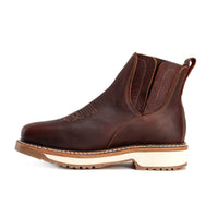 King Welt Arizona 6” Pull Up Square Toe Ankle Work Boots – Merlot - OriginalWestern.com