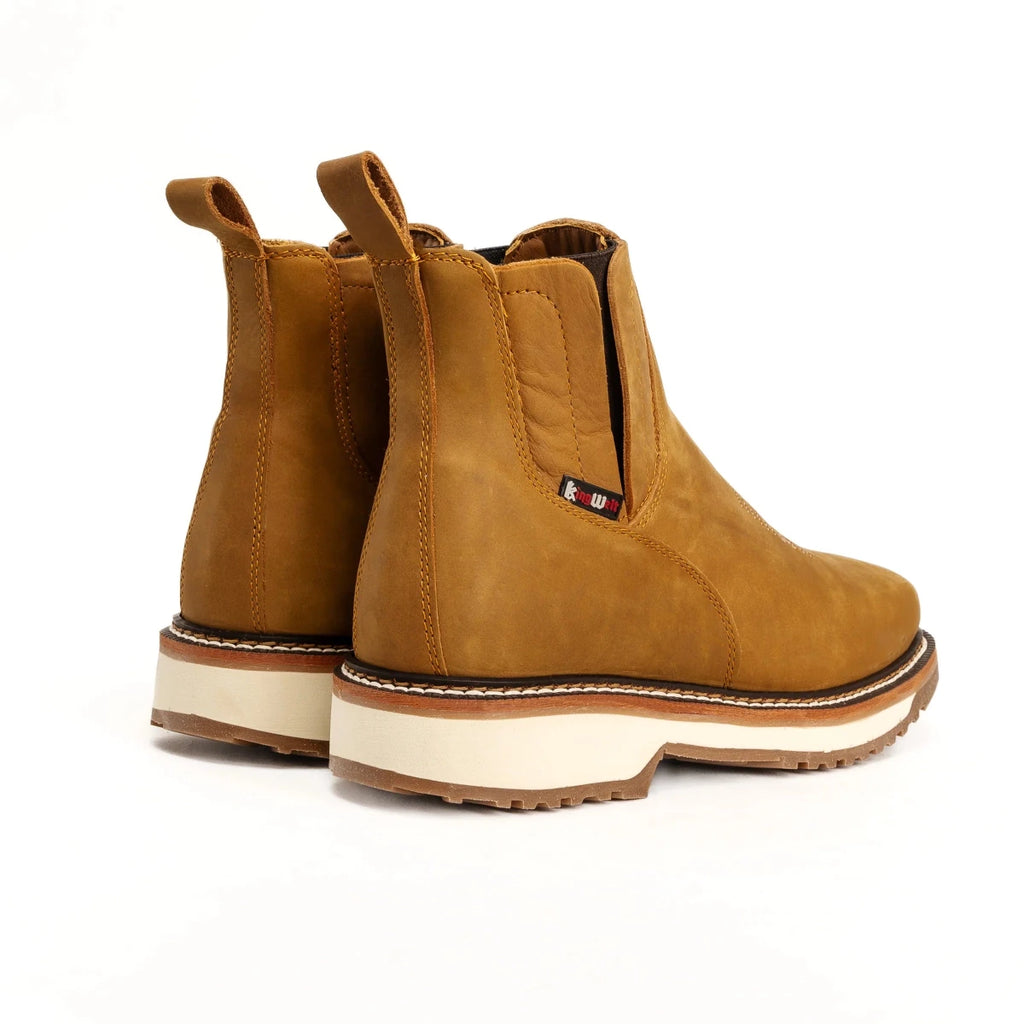 King Welt Arizona 6” Pull Up Square Toe Work Boot – Desert - OriginalWestern.com