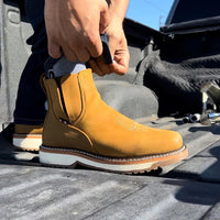 King Welt Arizona 6” Pull Up Square Toe Work Boot – Desert - OriginalWestern.com