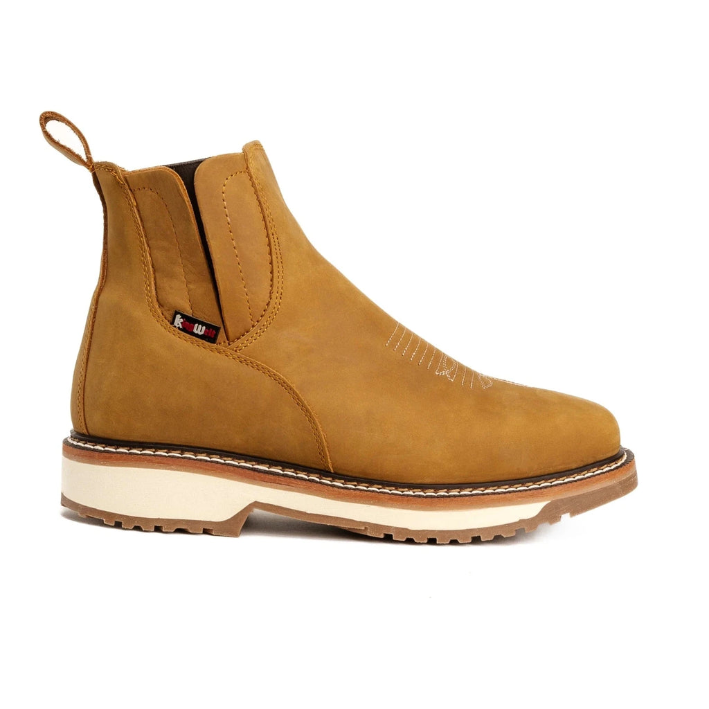 King Welt Arizona 6” Pull Up Square Toe Work Boot – Desert - OriginalWestern.com