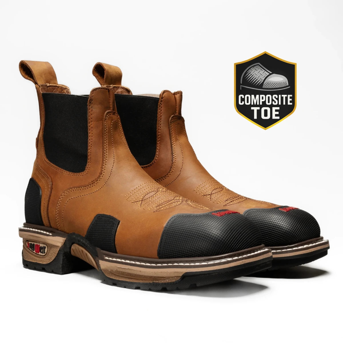 King Welt Buffalo 6” Men´s Western Work Boot Composite Toe Tan – Steel Toe - OriginalWestern.com