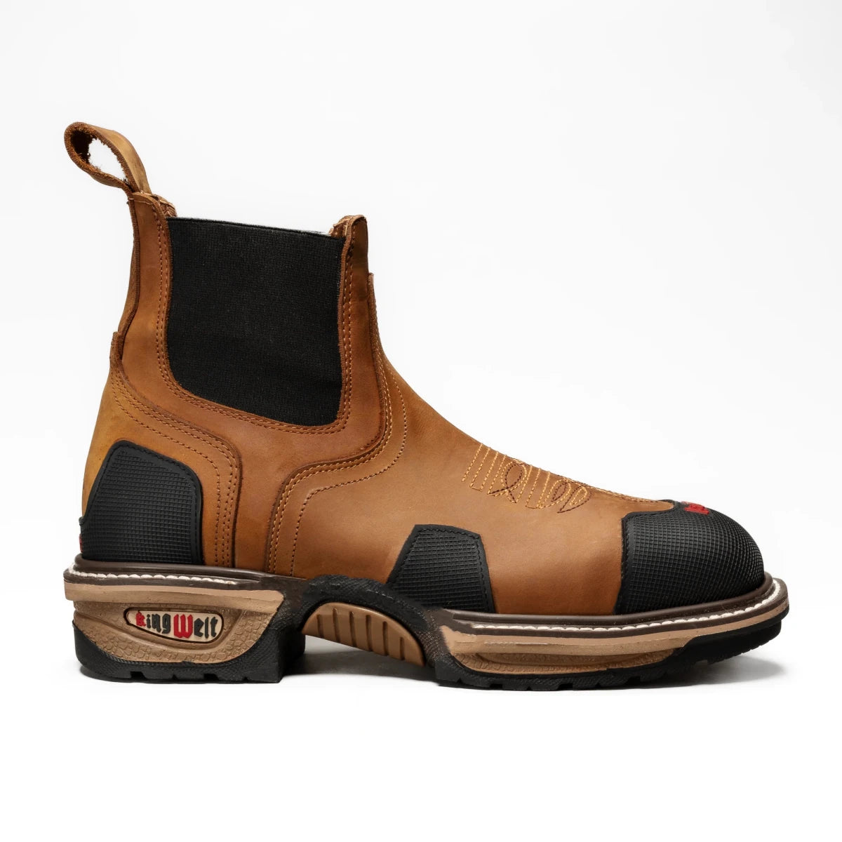 King Welt Buffalo 6” Men´s Western Work Boot Composite Toe Tan – Steel Toe - OriginalWestern.com
