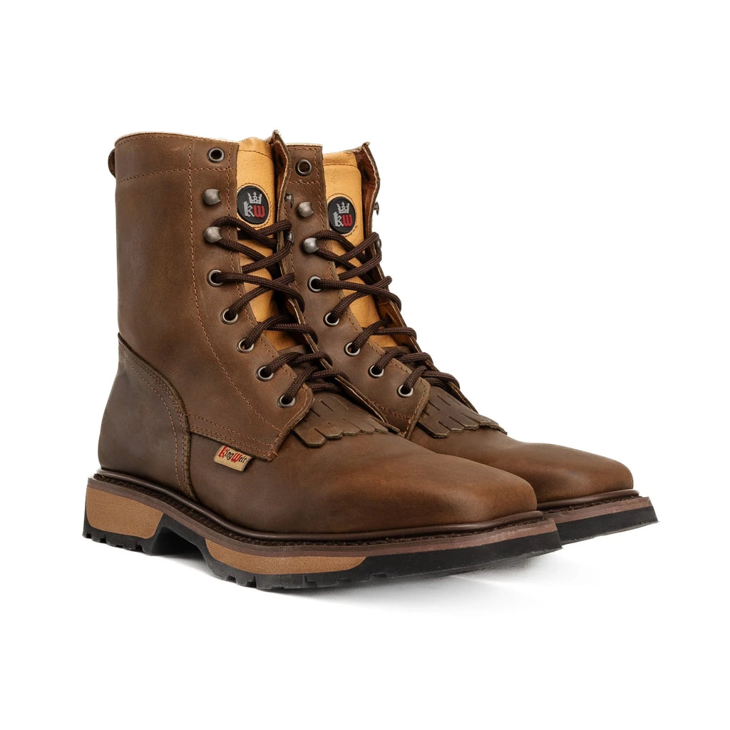 King Welt Buffalo 8” Work Boots – Brown - OriginalWestern.com