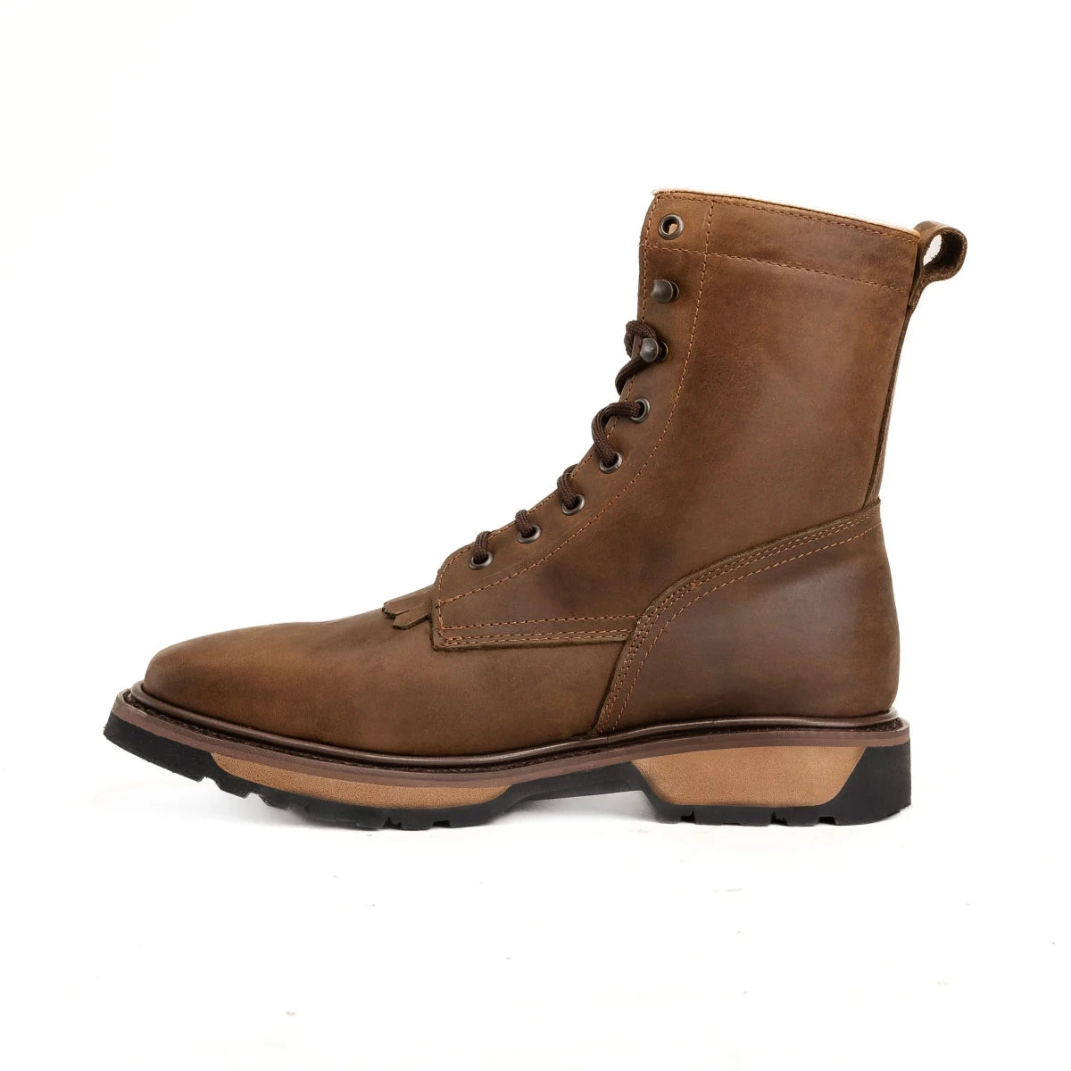 King Welt Buffalo 8” Work Boots – Brown - OriginalWestern.com