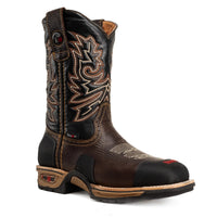 King Welt Buffalo 9” Western Steel Toe Work Boots –Brown - OriginalWestern.com