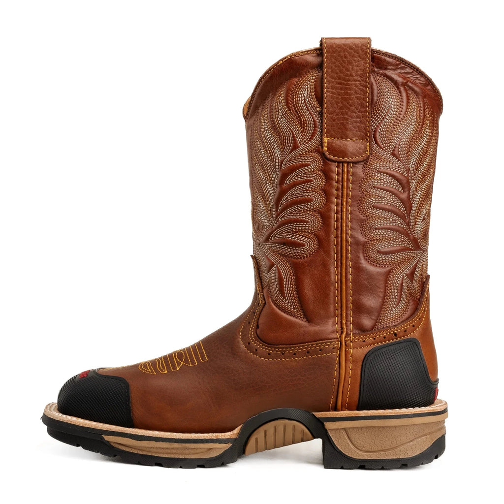 King Welt Buffalo 9” Western Steel Toe Work Boots –Tan - OriginalWestern.com