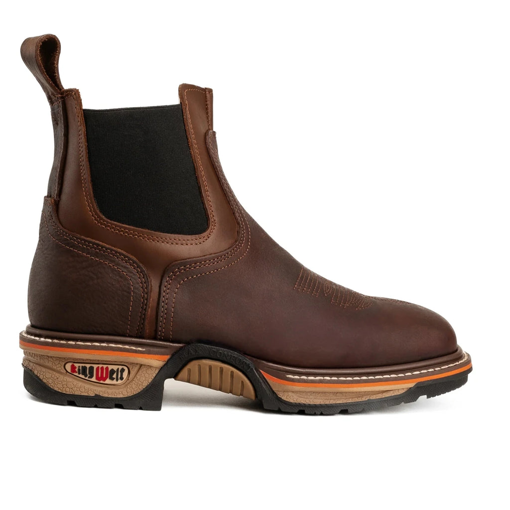 King Welt Buffalo Razor 6” 3060 Work Boots – Brown - OriginalWestern.com
