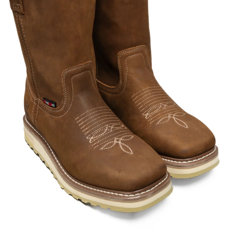 King Welt Calexico 11” Dual Density Boots Square Toe – Sand - OriginalWestern.com