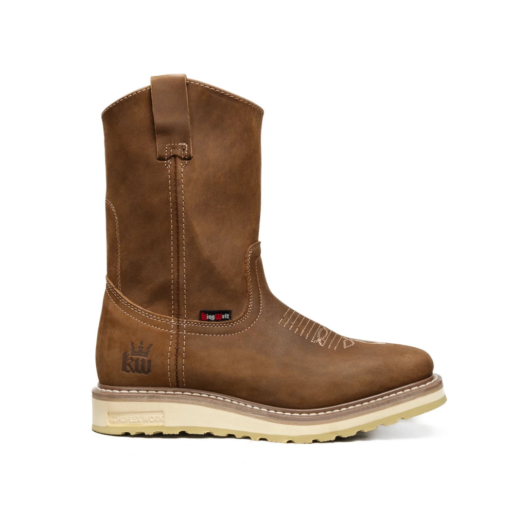 King Welt Calexico 11” Dual Density Boots Square Toe – Sand - OriginalWestern.com