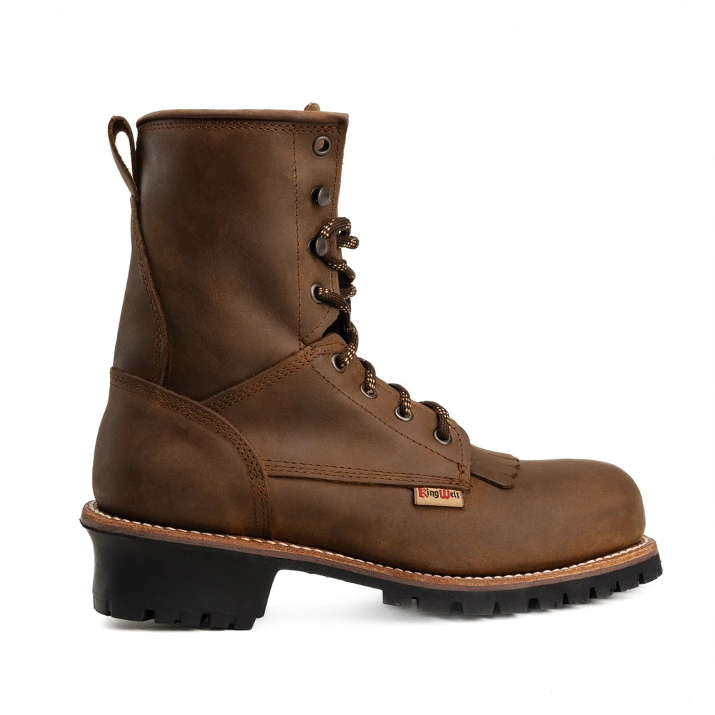 King Welt Flex Welt 8” Terrain Master Work Boots – Cigar - OriginalWestern.com