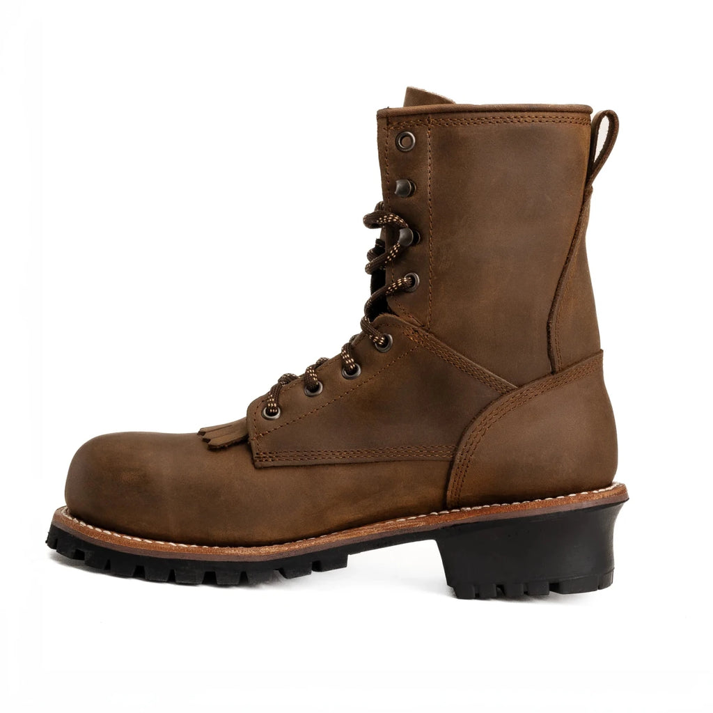 King Welt Flex Welt 8” Terrain Master Work Boots – Cigar - OriginalWestern.com