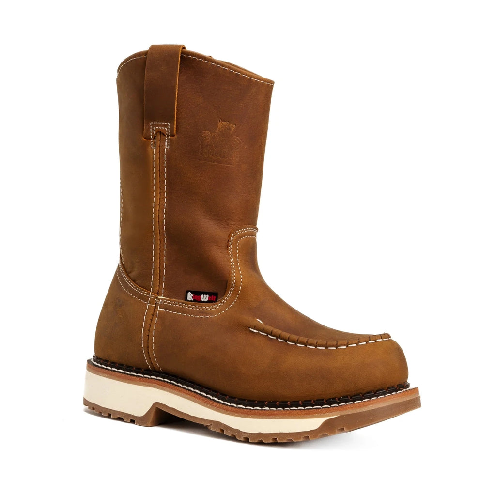 King Welt LASSO 11” Tan Pull Up Soft Toe Work Boot – Laton - OriginalWestern.com