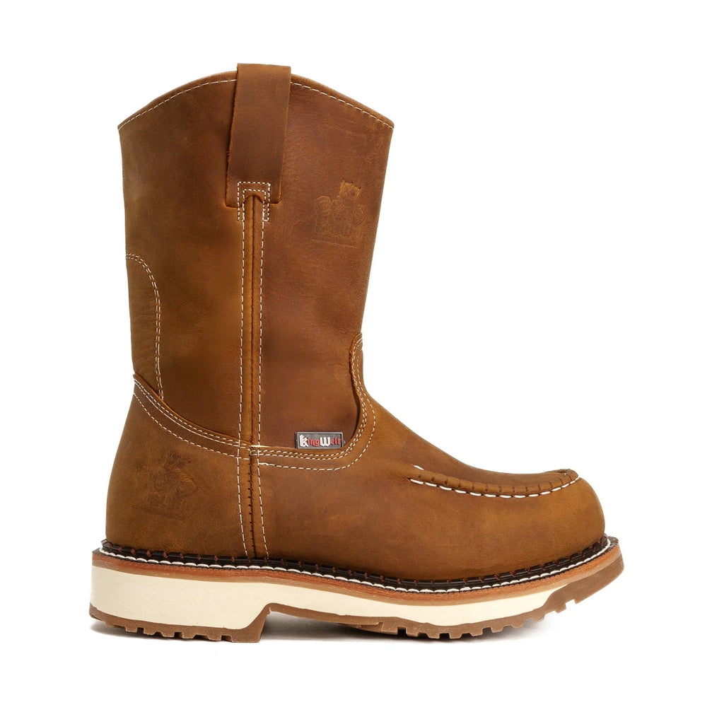 King Welt LASSO 11” Tan Pull Up Soft Toe Work Boot – Laton - OriginalWestern.com