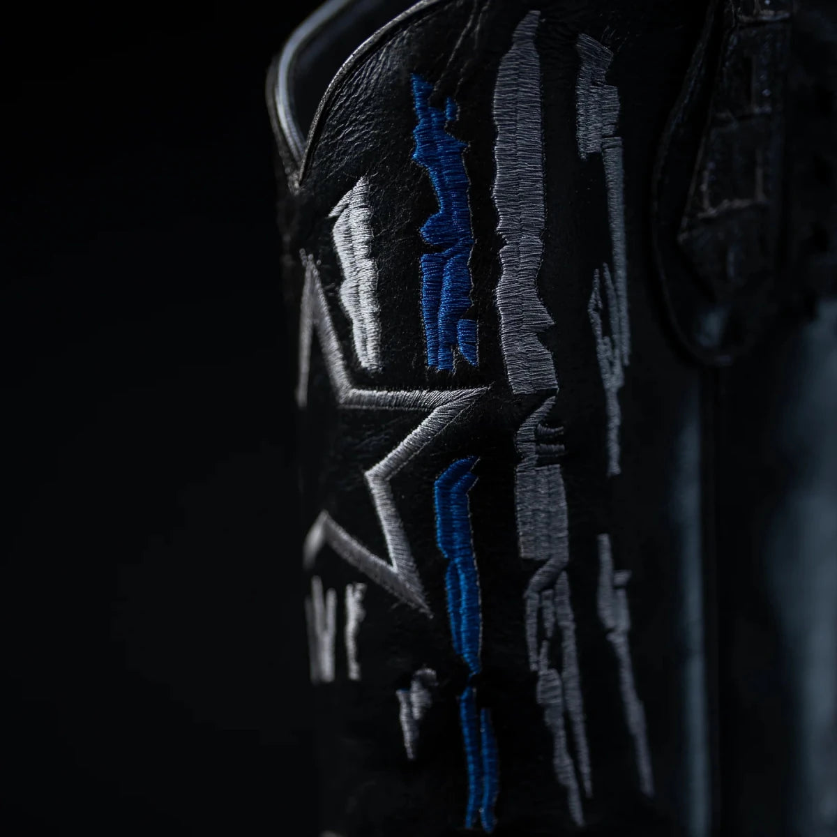 King Welt Men’s Thin Blue Line 11” Caiman Print Work Boots – Gray - OriginalWestern.com