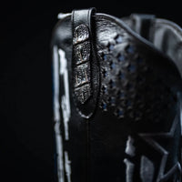 King Welt Men’s Thin Blue Line 11” Caiman Print Work Boots – Gray - OriginalWestern.com