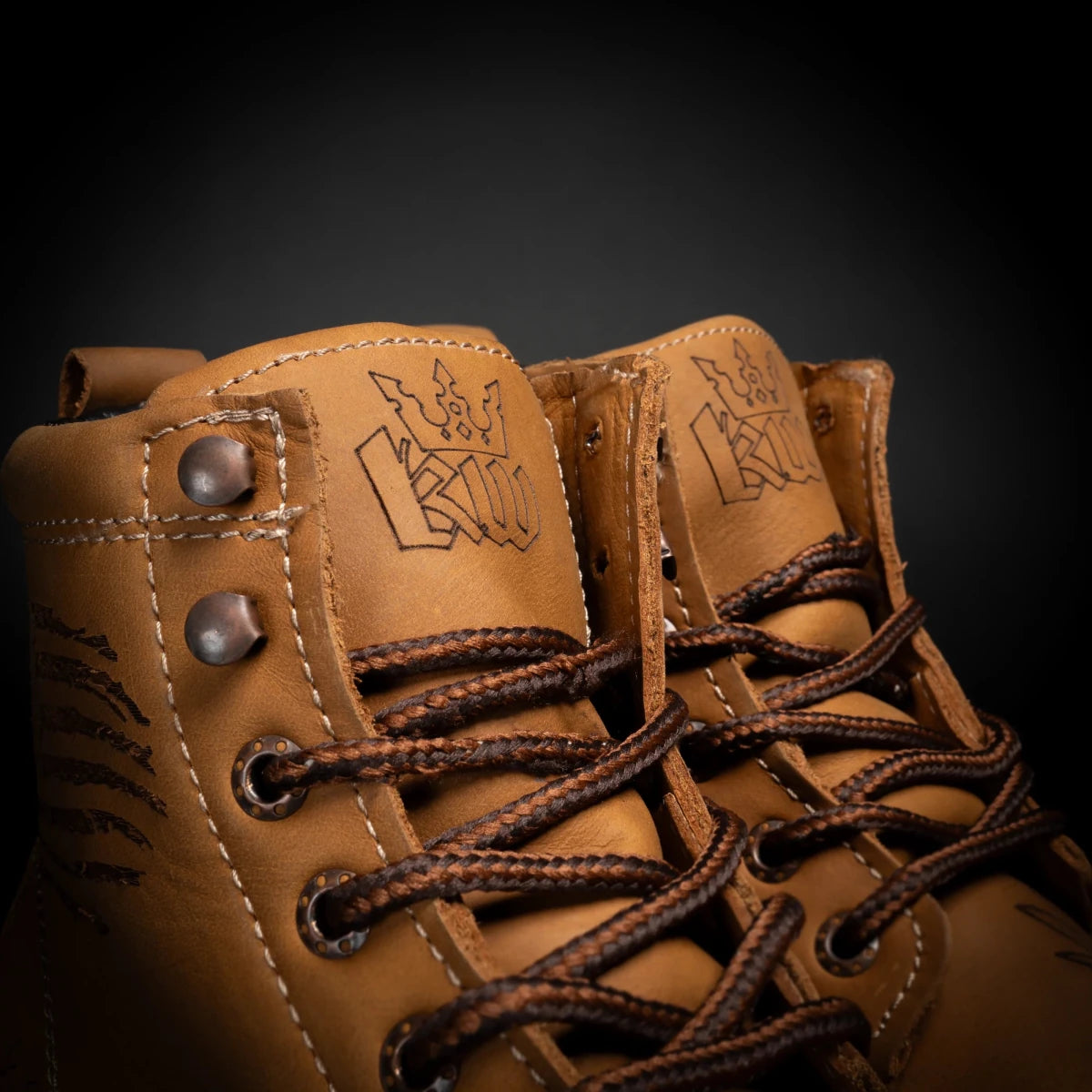 King Welt Patriot 6” Composite Toe Lace Up Work Boots – Tan - OriginalWestern.com