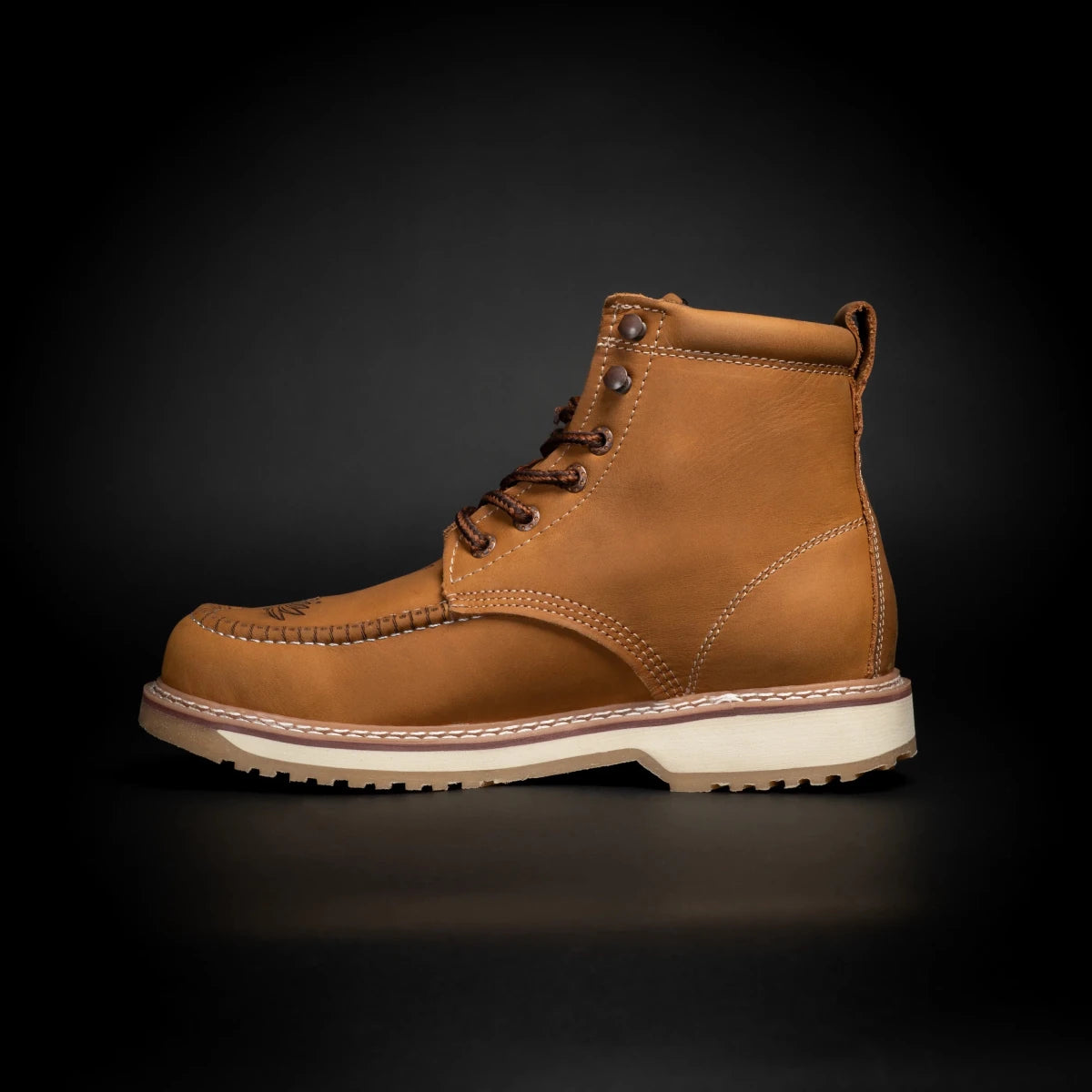 King Welt Patriot 6” Composite Toe Lace Up Work Boots – Tan - OriginalWestern.com