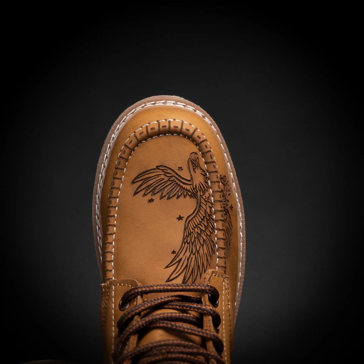 King Welt Patriot 6” Composite Toe Lace Up Work Boots – Tan - OriginalWestern.com