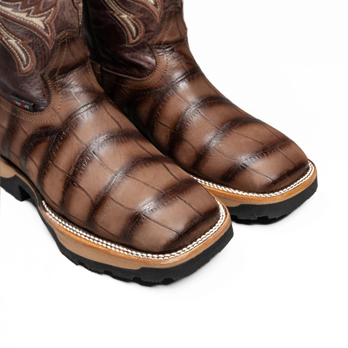 King Welt Predator Pro Alligator 11” Work Boots Soft Toe – Brown - OriginalWestern.com