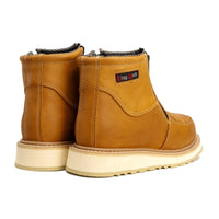 King Welt Ultra Flex 6” Double Zipper Steel Toe Work Boots – Habana - OriginalWestern.com