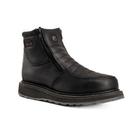 King Welt Ultra Flex 6” Double Zipper Work Boots – Black - OriginalWestern.com