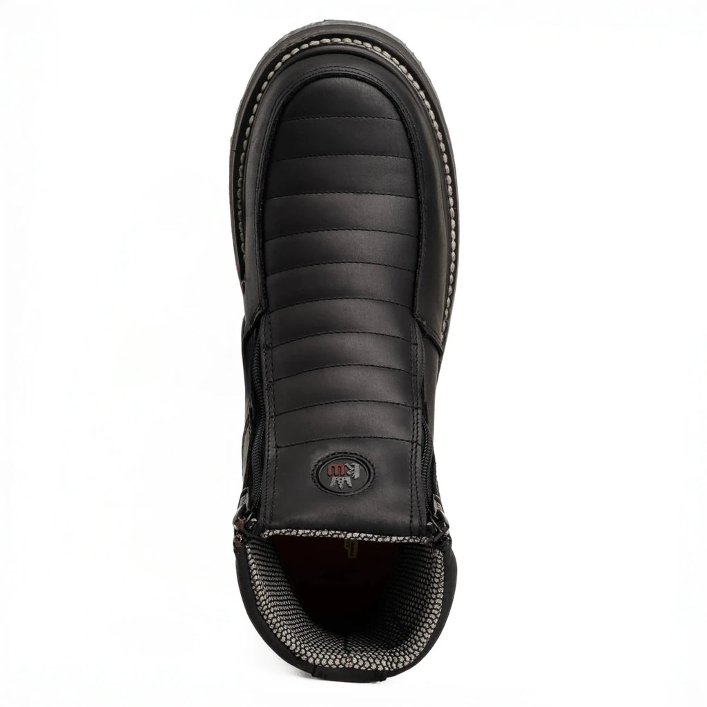 King Welt Ultra Flex 6” Double Zipper Work Boots – Black - OriginalWestern.com