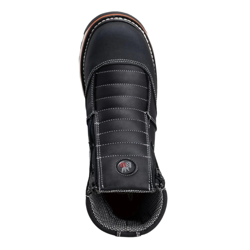 King Welt Ultra Flex 6” Double Zipper Work Boots – Black - OriginalWestern.com