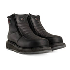 King Welt Ultra Flex 6” Double Zipper Work Boots – Black - OriginalWestern.com