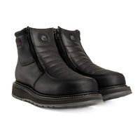 King Welt Ultra Flex 6” Double Zipper Work Boots – Black - OriginalWestern.com