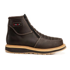 King Welt Ultra Flex 6” Double Zipper Work Boots – Brown - OriginalWestern.com