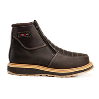 King Welt Ultra Flex 6” Double Zipper Work Boots – Brown - OriginalWestern.com