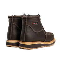 King Welt Ultra Flex 6” Double Zipper Work Boots – Brown - OriginalWestern.com