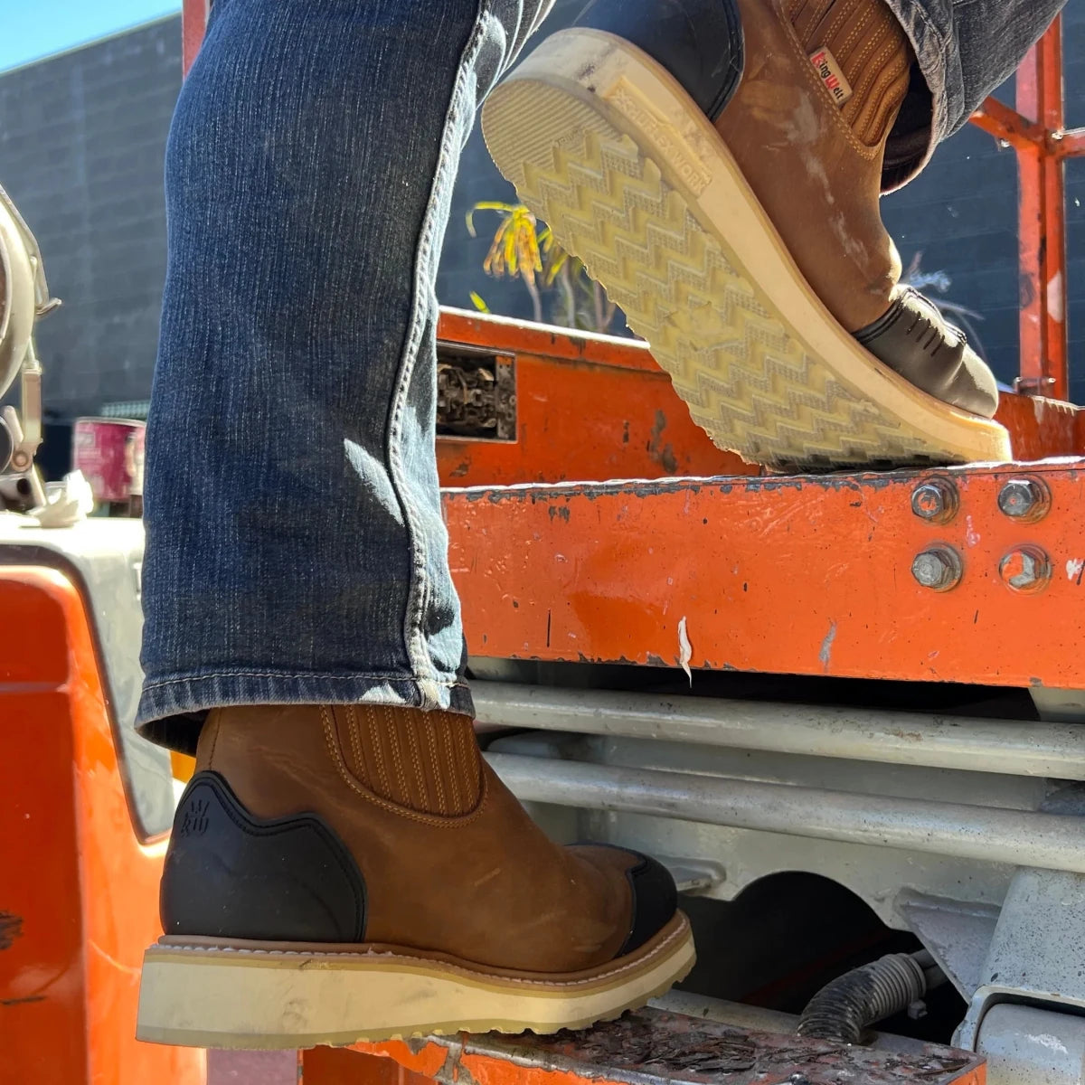 King Welt Ultra Flex 6” Guarded Master Work Boots– Tan - OriginalWestern.com